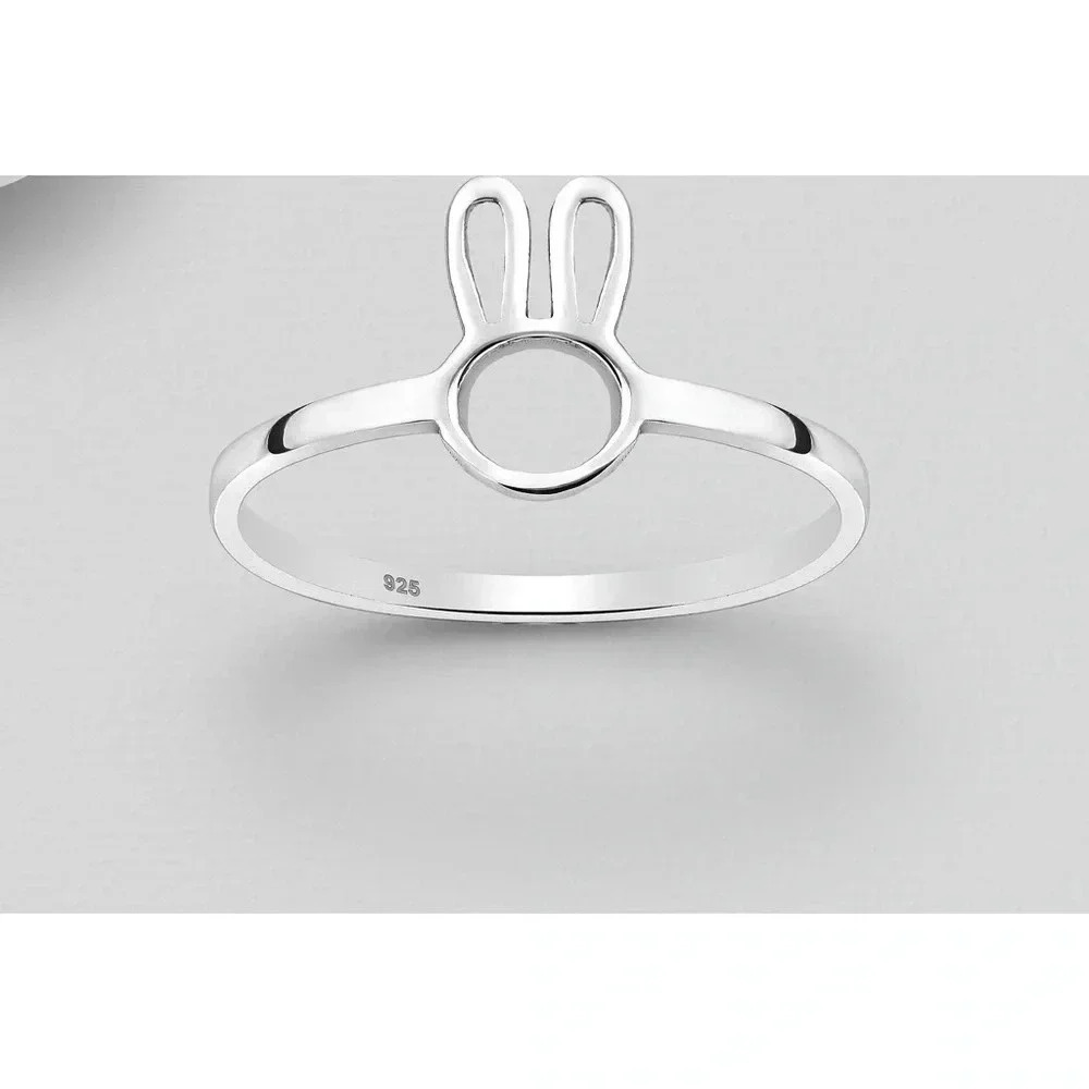925 Sterling Silver Rabbit Ring - Picture 3 of 8